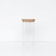 Load image into Gallery viewer, 1.4L Square Glass Jar Bamboo