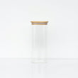 Load image into Gallery viewer, 1.85L Square Glass Jar Bamboo