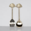 Load image into Gallery viewer, Brass Salad Server Set