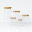 Load image into Gallery viewer, Bamboo Square Glass Jars