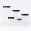 Load image into Gallery viewer, Black Square Glass Jars