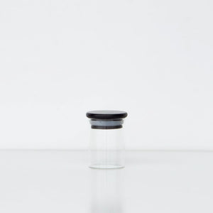 Round Glass Jars Black