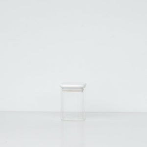 200ml Square White Glass Jar