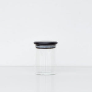 Round Glass Jars Black