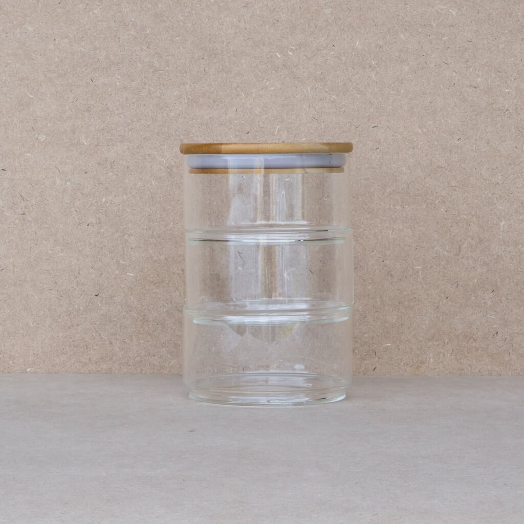 Stackable Interlocking Jars 3 Stackable Jars with Bamboo Lid | OUR HOME TO BE – Our Home To Be