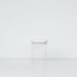 450ml Square White Glass Jar