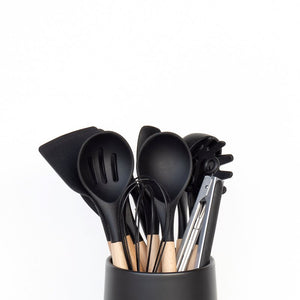 Black Utensil Set