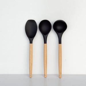 Black Utensil Set