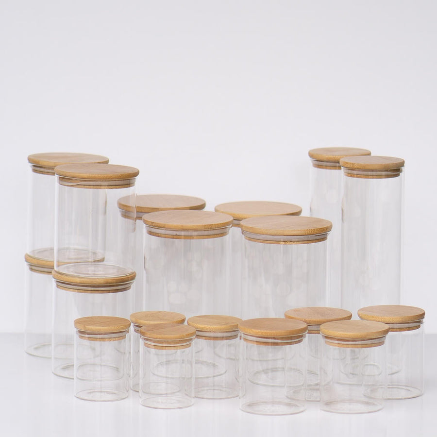 Round Jar Kitchen Set Bamboo